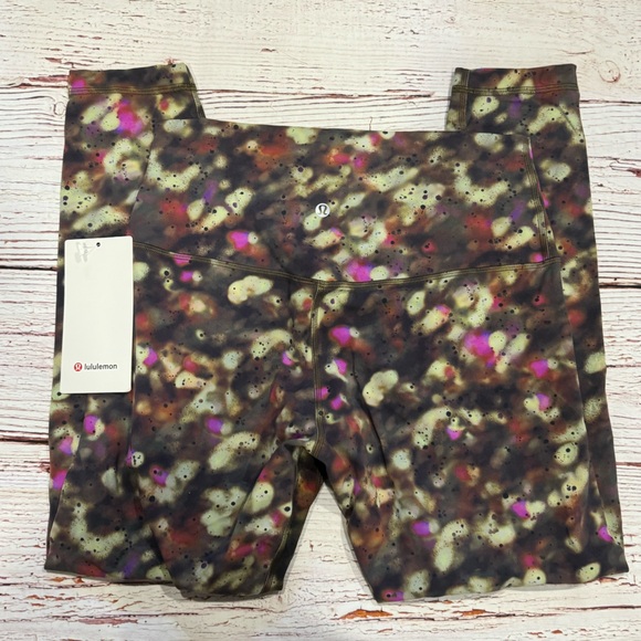 NWT Lululemon Align High-Rise Pant 25" in Soft Focus Splatter Green Multi Sz 10 - Picture 9 of 11